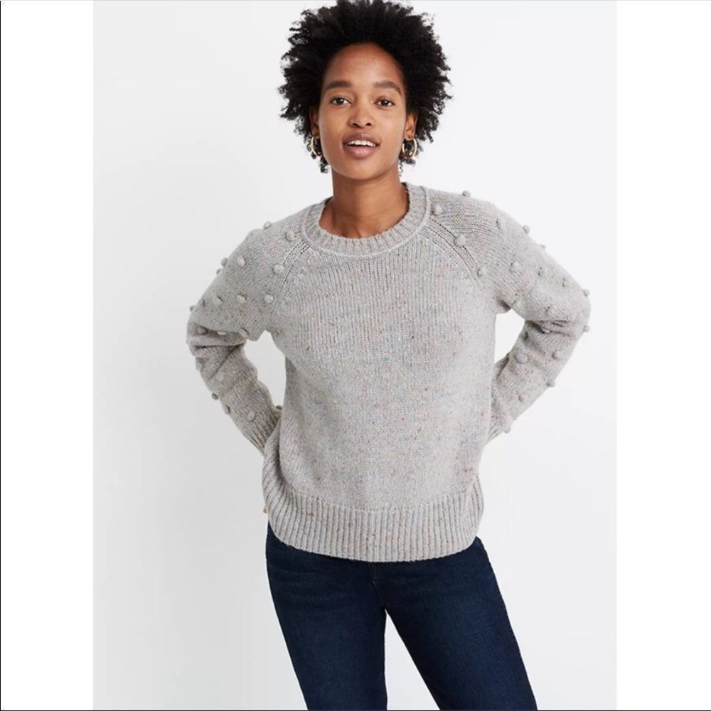 Madewell | Palmroy Bobble-Sleeve Pullover Sweater